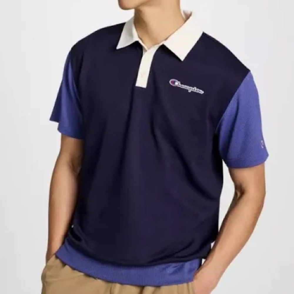 Champion Men's Polo Shirt Blue M & L